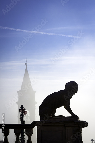 The Govone Castle entrance - Cuneo. Color image photo