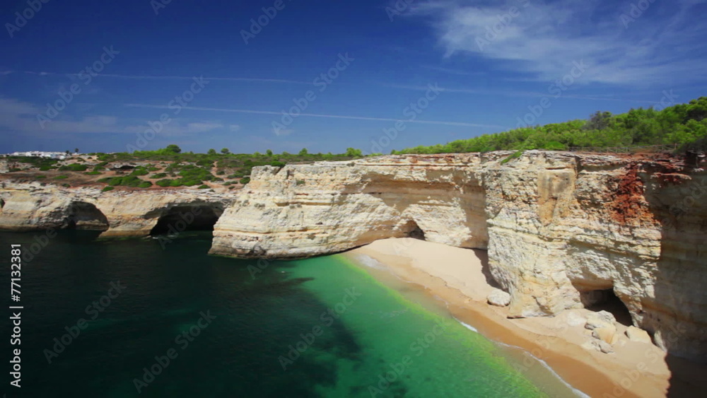 Praia de Benagil beach on atlantic coas Praia de Benagil beach on atlantic coas