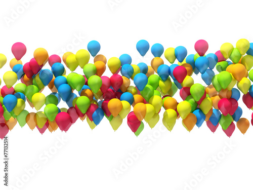 Multicolored balloons in th...