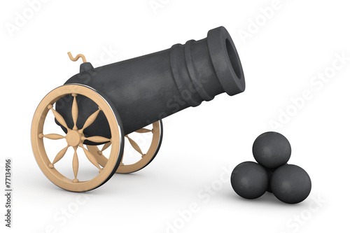 Canvas Print Old Pirate Cannon