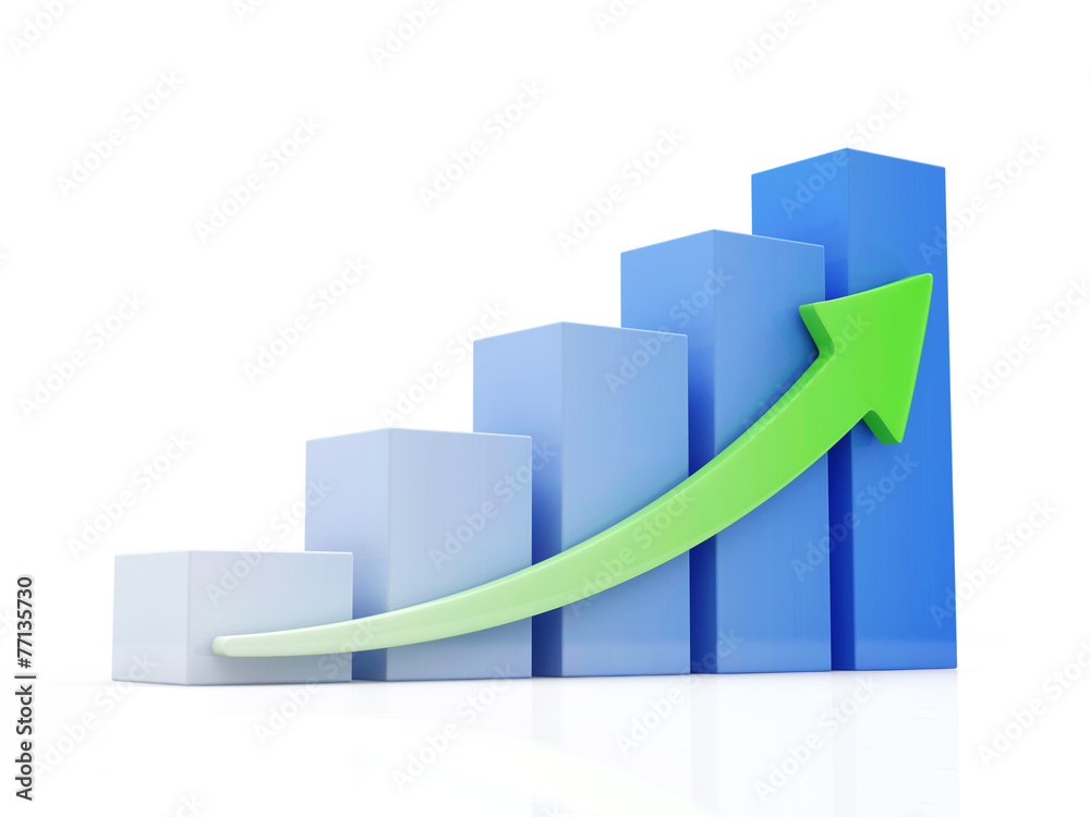 Business Graph isolated on white background Business Graph isolated on white background