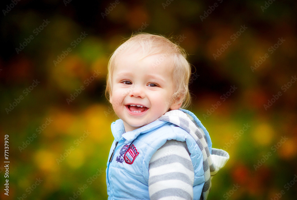 Boy in the autumn park Boy in the autumn park