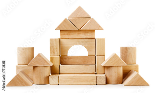 Toy wooden castle
