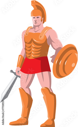 gladiator roman centurion warrior standing