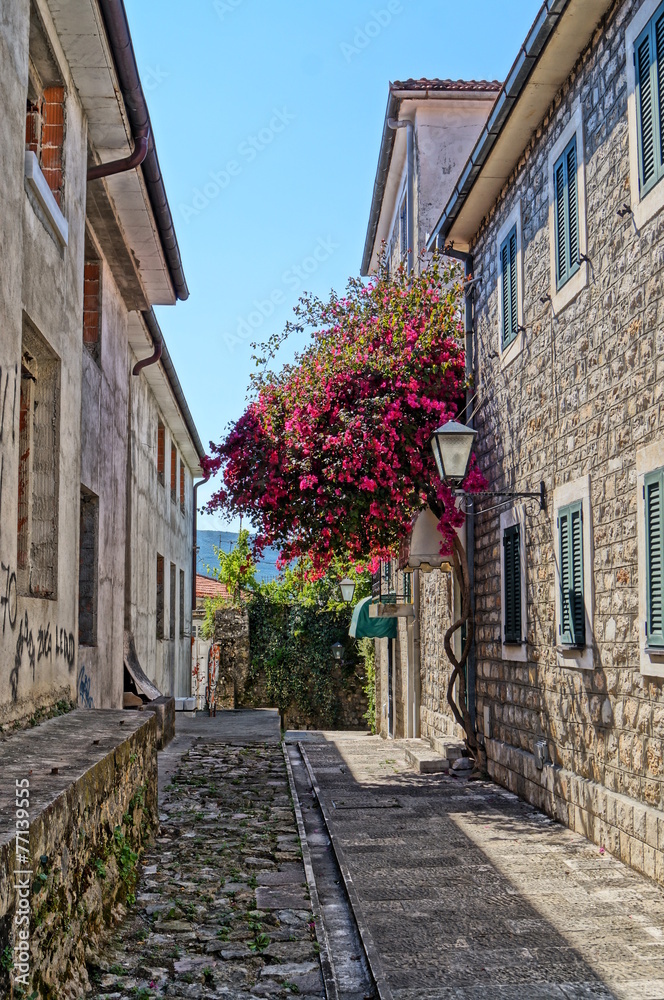 Narrow streets of Montenegro