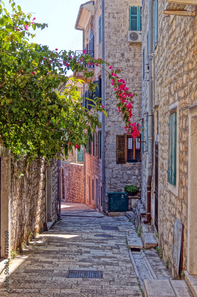 Narrow streets of Montenegro
