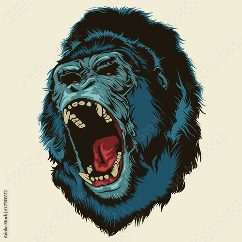 Angry Gorilla Head