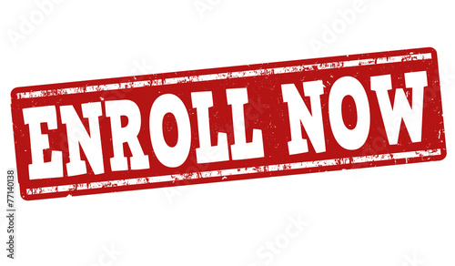 Enroll now stamp