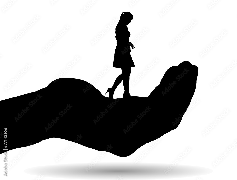 Vector silhouette of a woman. Vector silhouette of a woman.