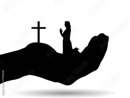 Vector silhouette of a woman.