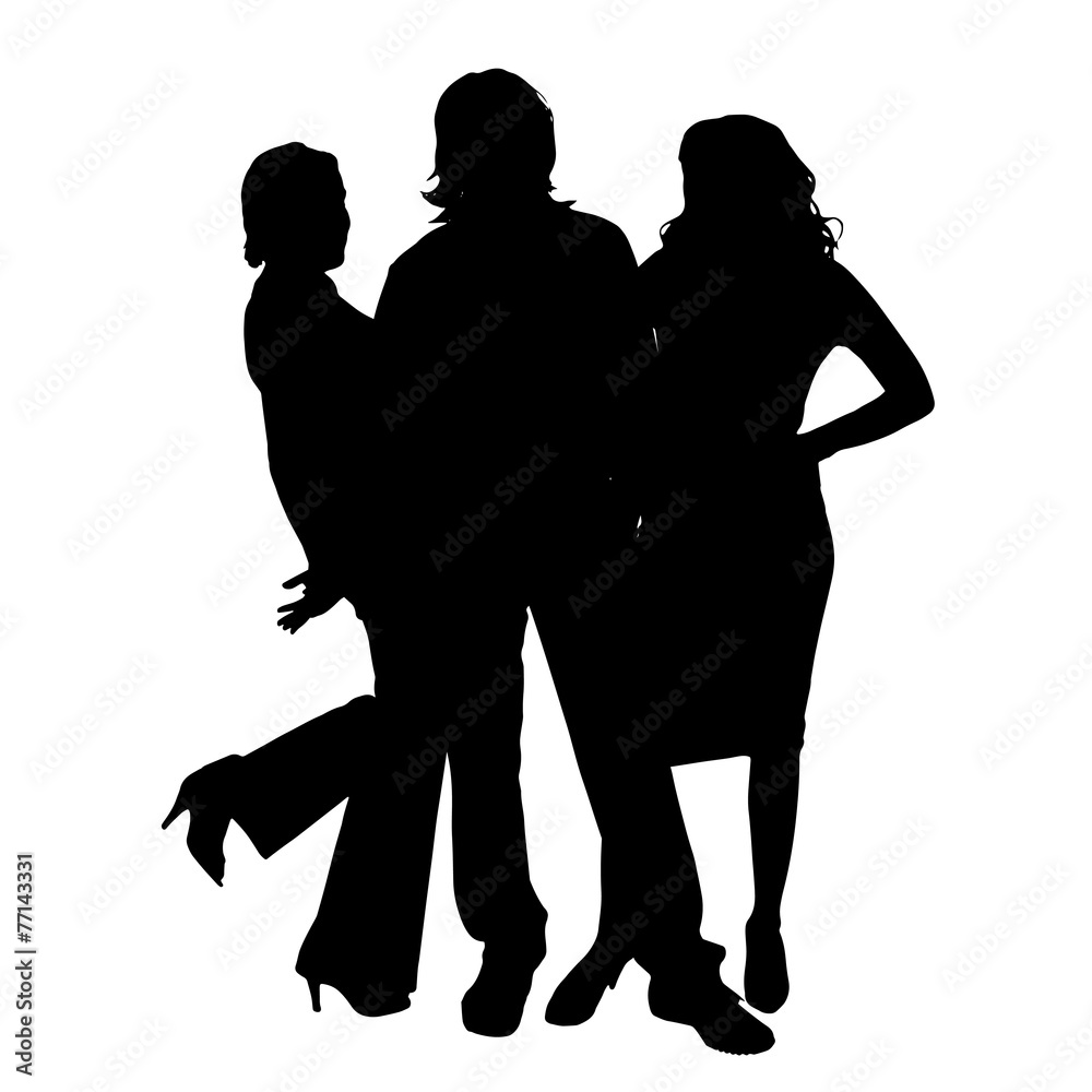 Vector silhouette of a people.