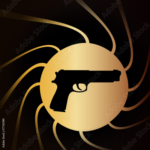 Vector illustration of weapons.