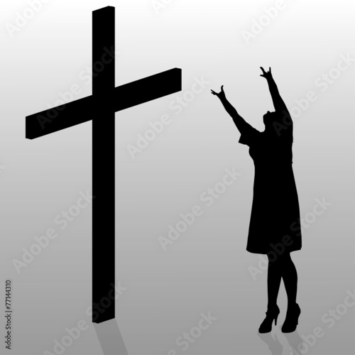 Vector silhouette of a woman.
