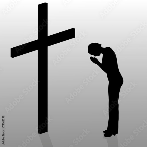 Vector silhouette of a woman.