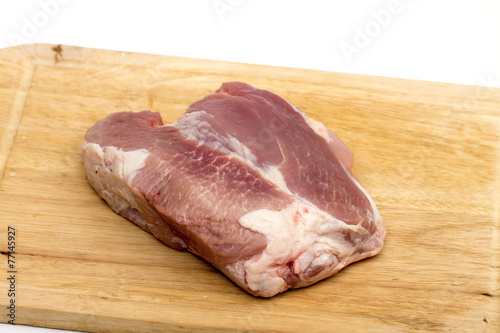 meat on the white background