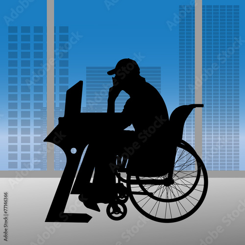 Vector silhouettes of man.