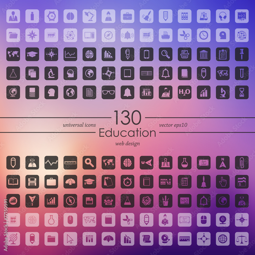 Set of education icons