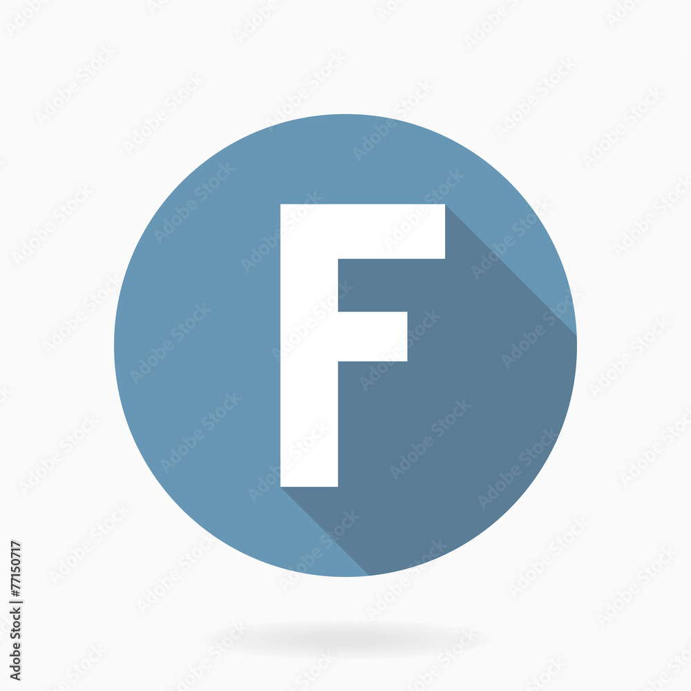 Letter F With Flat Design Letter F With Flat Design