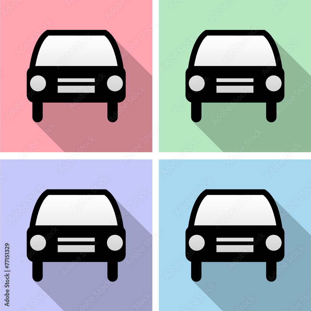 Car icons set great for any use. Vector EPS10.