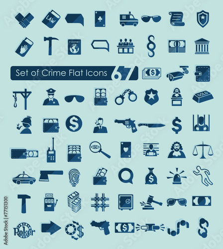 Set of crime icons