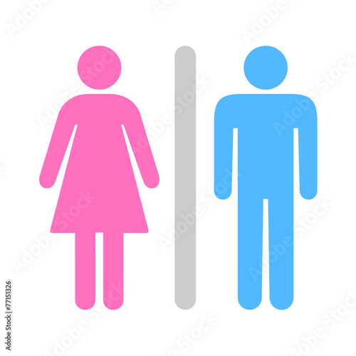 A Man and a Lady Toilet icon great for any use. Vector EPS10.