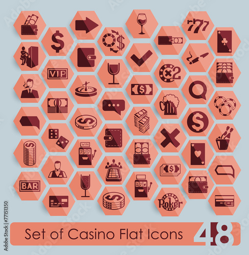 Set of casino icons