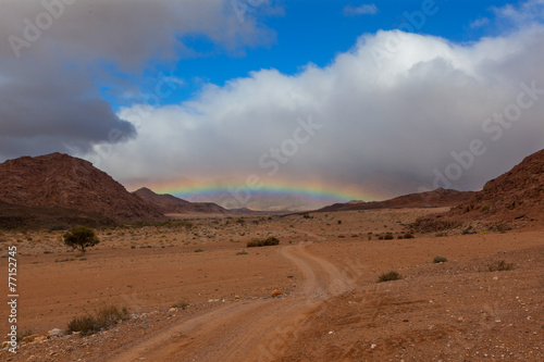 Rainbow at the end of the road