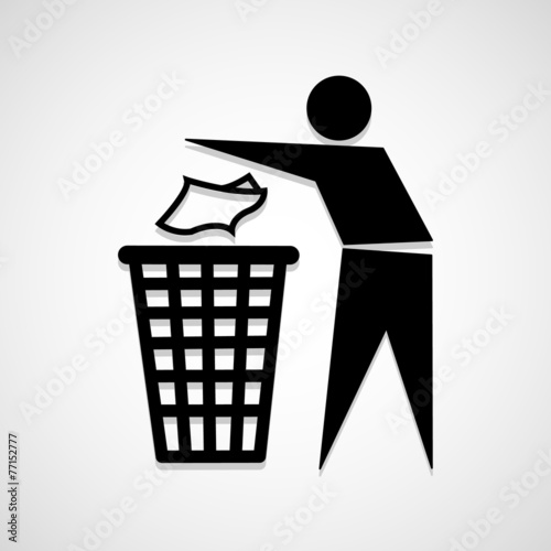 Trash bin icon great for any use. Vector EPS10.