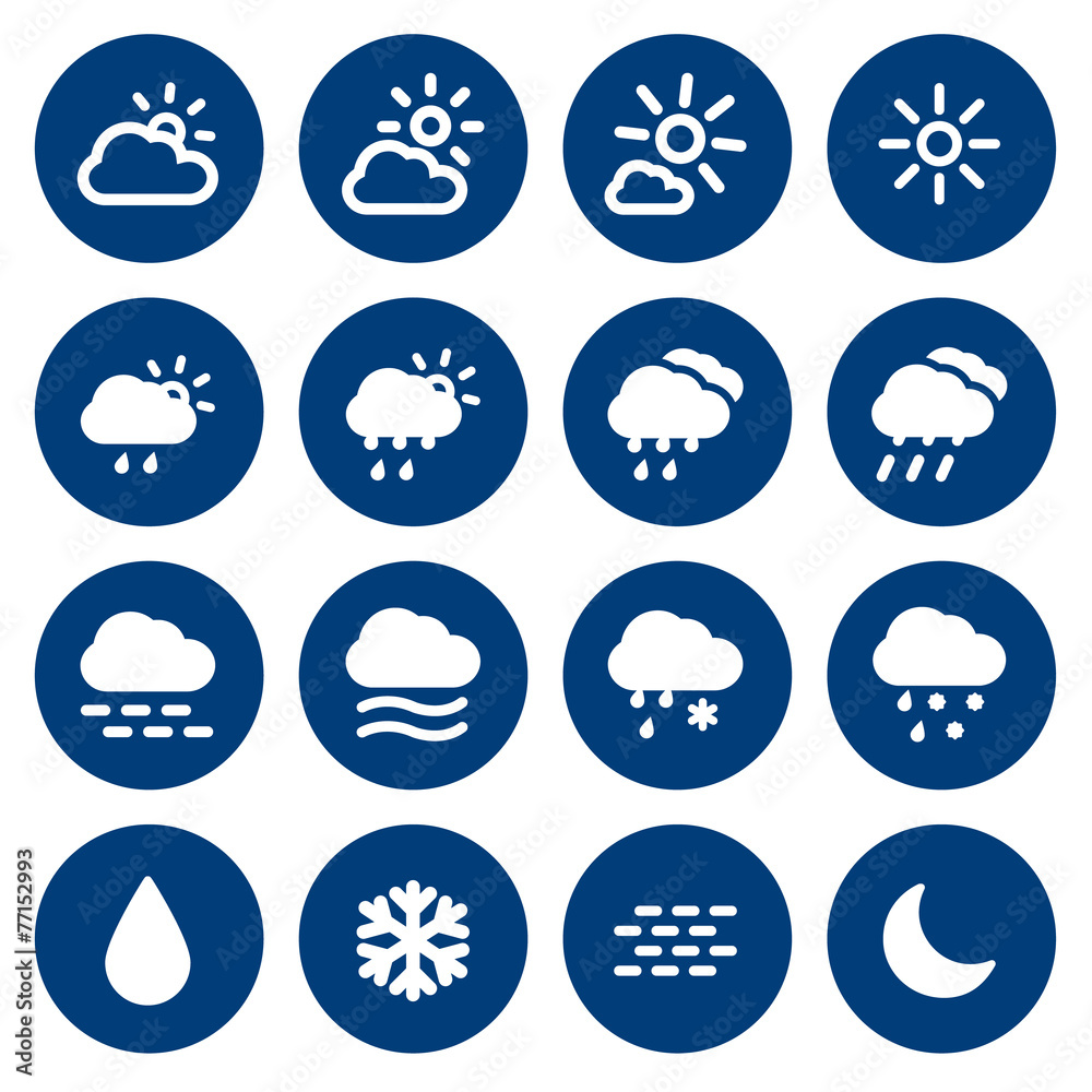 Weather icons set great for any use. Vector EPS10. Weather icons set great for any use. Vector EPS10.