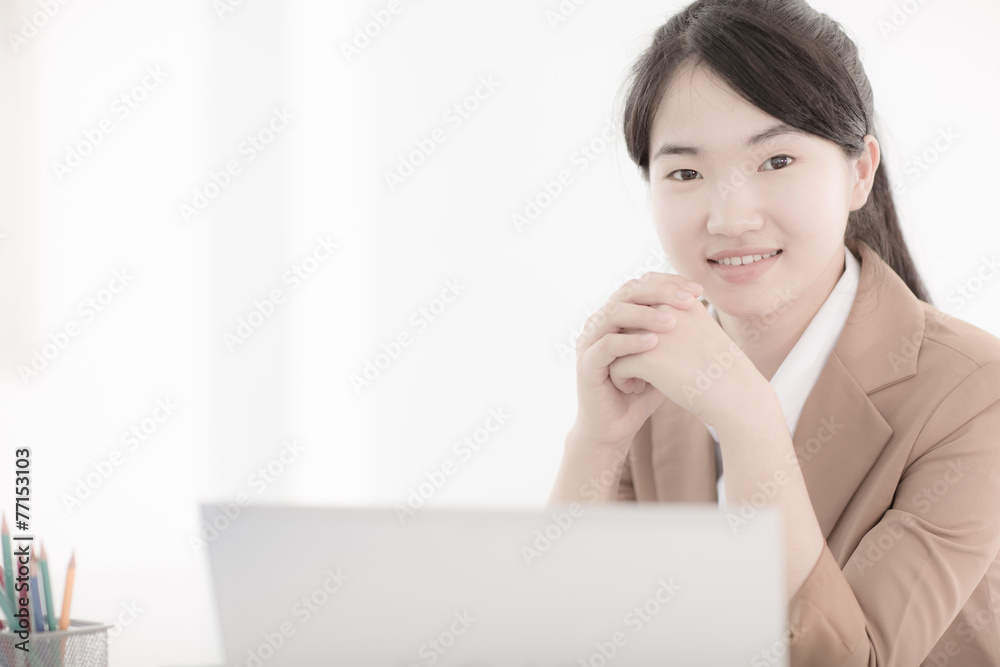 young asian businesswoman working in office young asian businesswoman working in office
