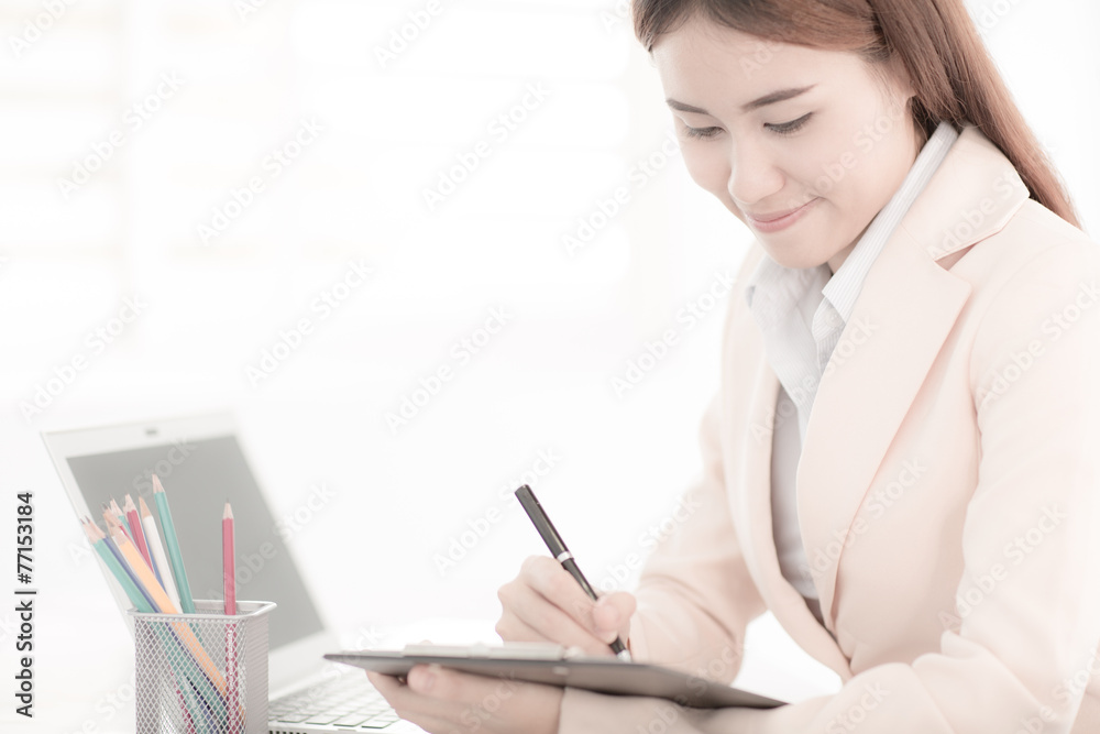 young asian businesswoman working in office young asian businesswoman working in office