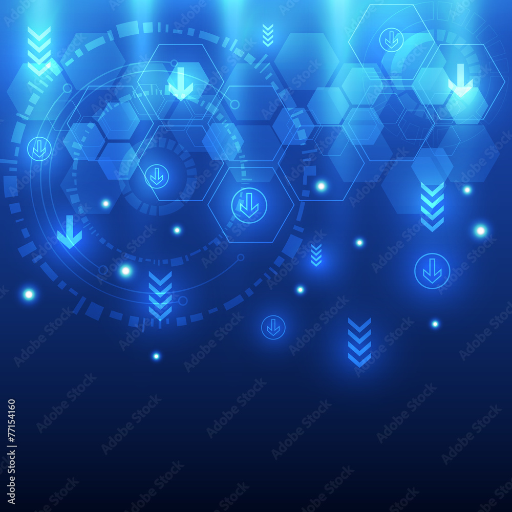 Abstract future technology design background, vector