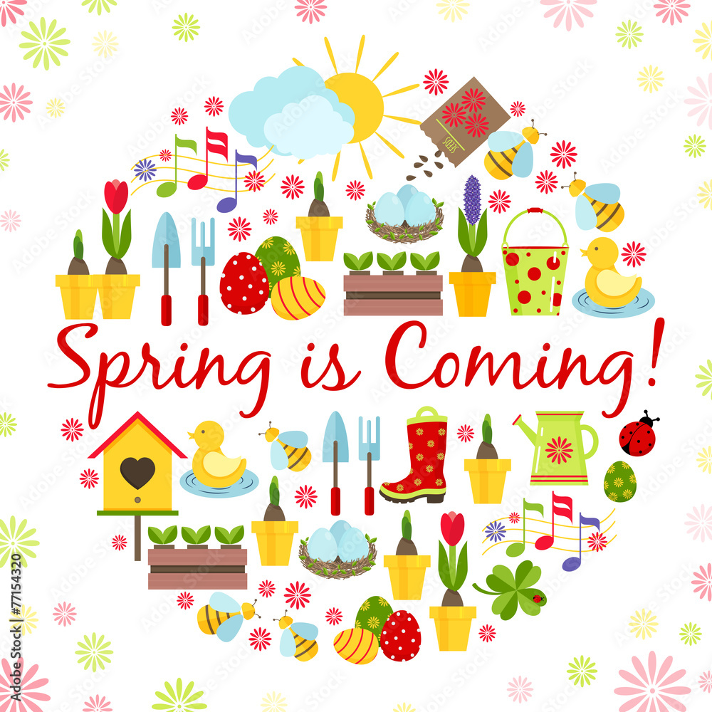 round spring background round spring background