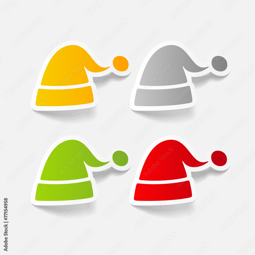 realistic design element: santa hat realistic design element: santa hat