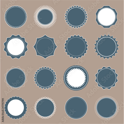 Set of round badge shapes