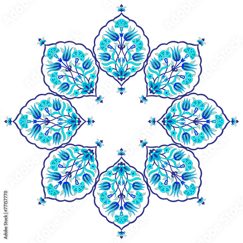 blue artistic ottoman seamless pattern series sixty eight