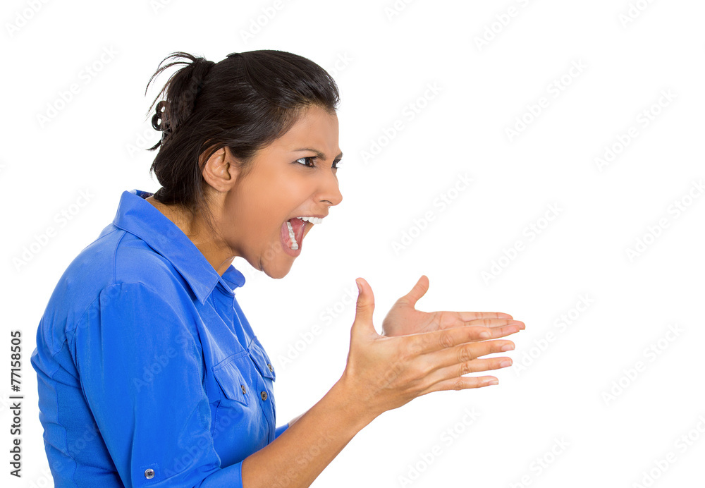 angry woman screaming, wide open mouth, hysterical angry woman screaming, wide open mouth, hysterical