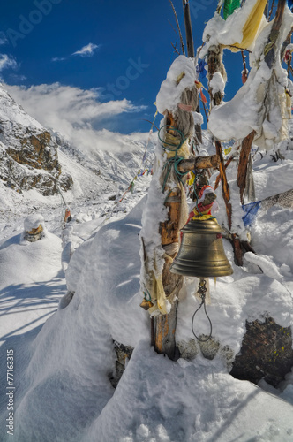 Prayer flags in Himalayas