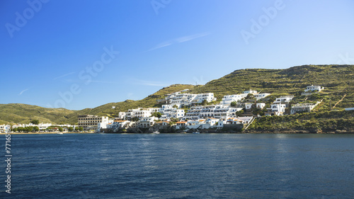 Panorama view of the Kythnos island in Greece.