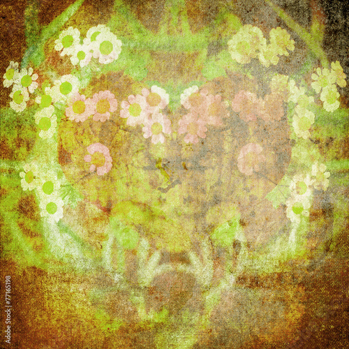 grunge floral background texture photo