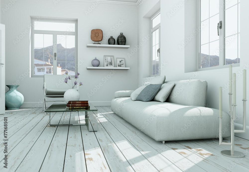 Obraz premium jasny projekt wnętrza mieszkania