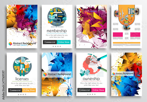 Set of Flyer Design, Infographics. Brochure Designs, Technology