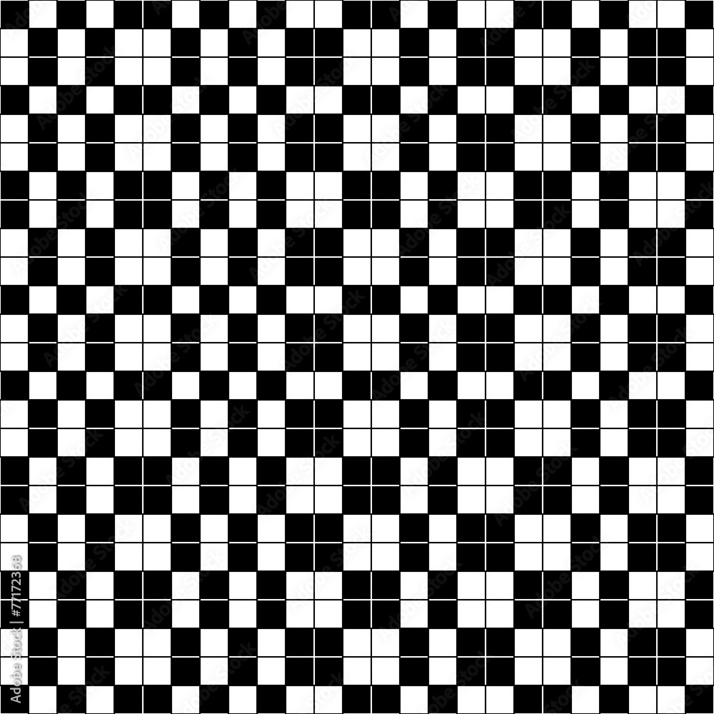 Fototapeta premium Simple checkered black and white