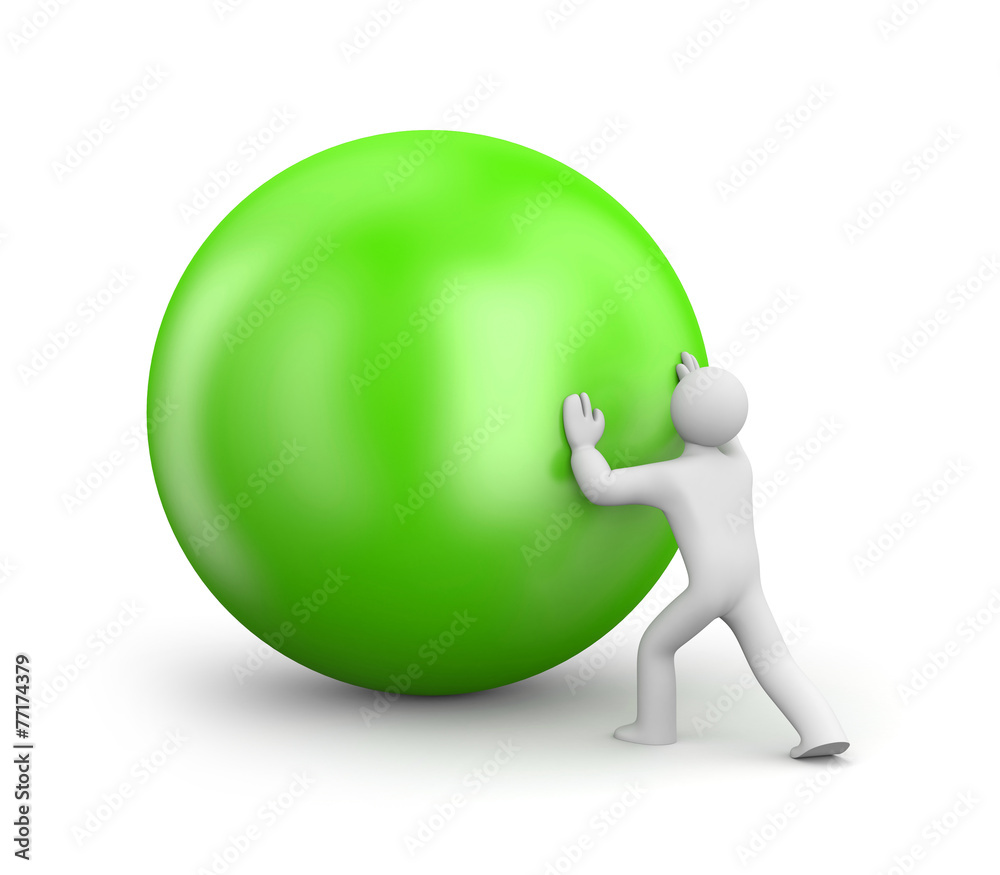 Person push ball Person push ball