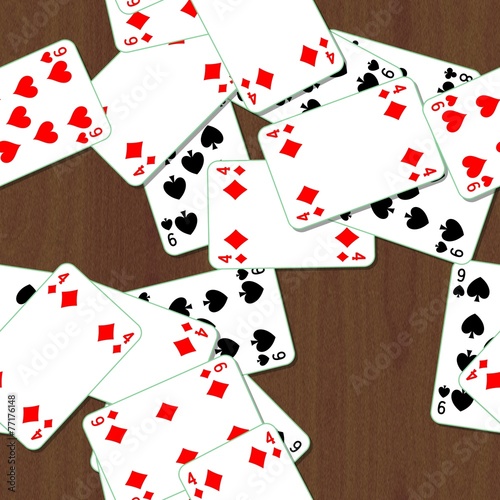 Seamless texture of playing cards