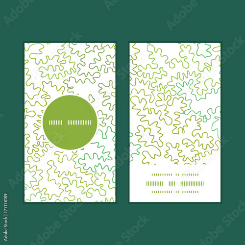 Vector curly doodle shapes vertical round frame pattern business