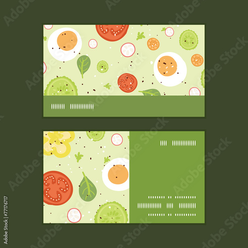 Vector fresh salad horizontal stripe frame pattern business