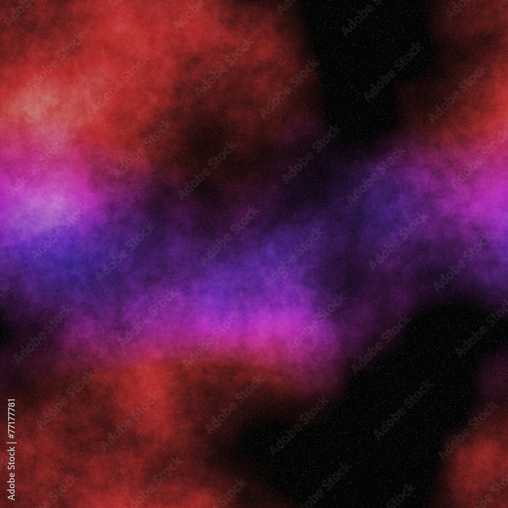 Space with star and red nebula