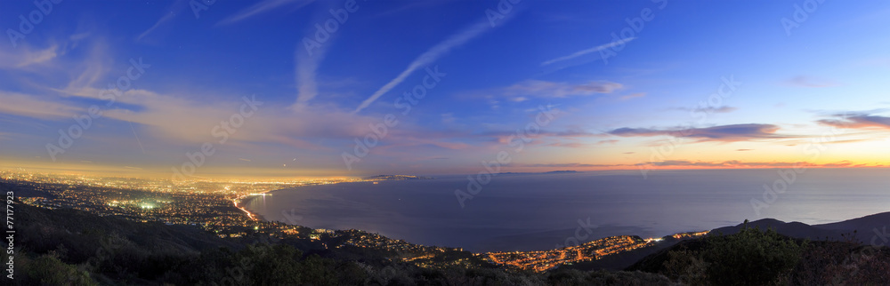 Fototapeta premium Zatoka Santa Monica od góry