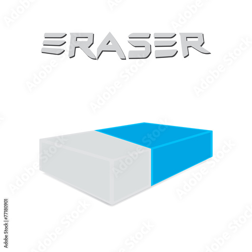 Eraser with shadow vector illustration